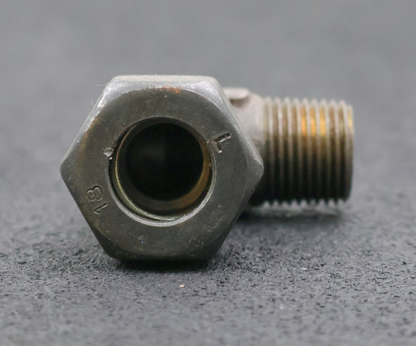 Bild des Artikels ARCO-5x-90°-Winkelrohrverschraubung-aus-Stahl-für-18mm-Rohre-unbenutzt