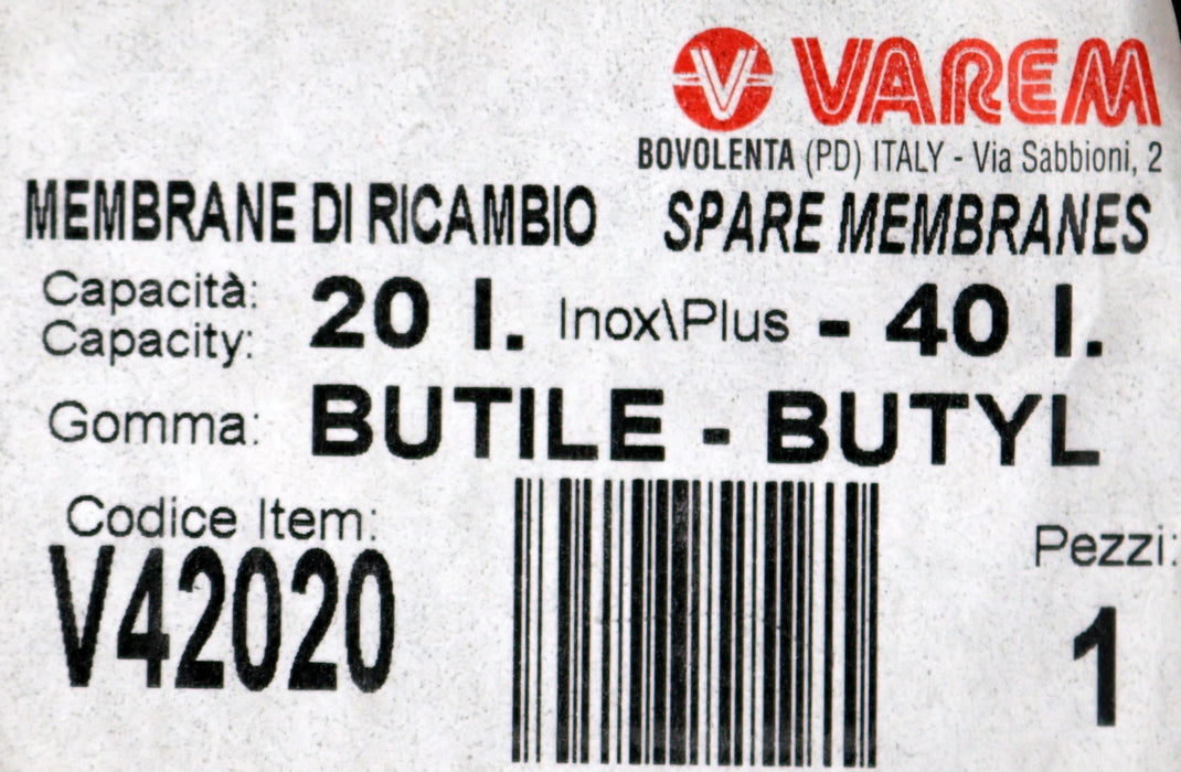 Bild des Artikels VAREM-Membrane-für-Druckbehälter-V42020-20-40l-InnenØ-der-Öffnung-100mm