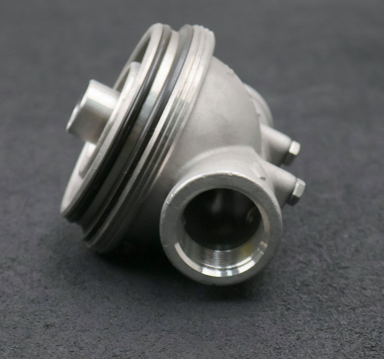 Bild des Artikels Edelstahl-Filterkopf-AußengewindeØ-98,8mm-Anschlüsse-1''-mit-2-Schraublöcher