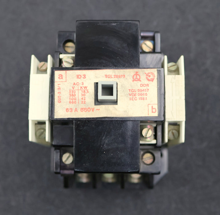 Bild des Artikels DDR-EAW-Leistungsschütz-Luftschütz-ID-3-TGL-28973-220V-18,5kW-380V-30kW