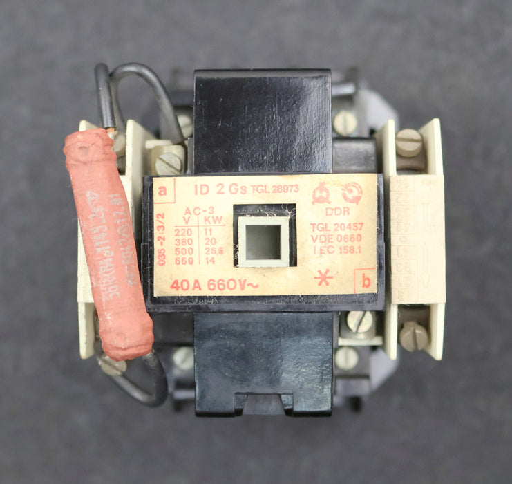 Bild des Artikels DDR-EAW-Leistungsschütz-Luftschütz-ID-2-Gs-TGL-28973-220V-11kW-380V-20kW