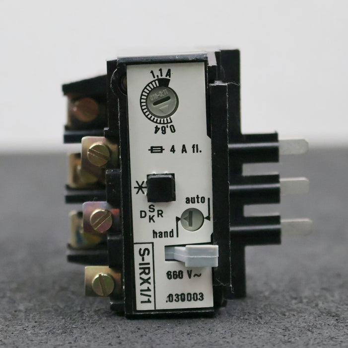 Bild des Artikels DDR-EAW-Thermisches-Überstromrelais-S-IRX1/1-660VAC-Einstellbereich-0,64…1,1A