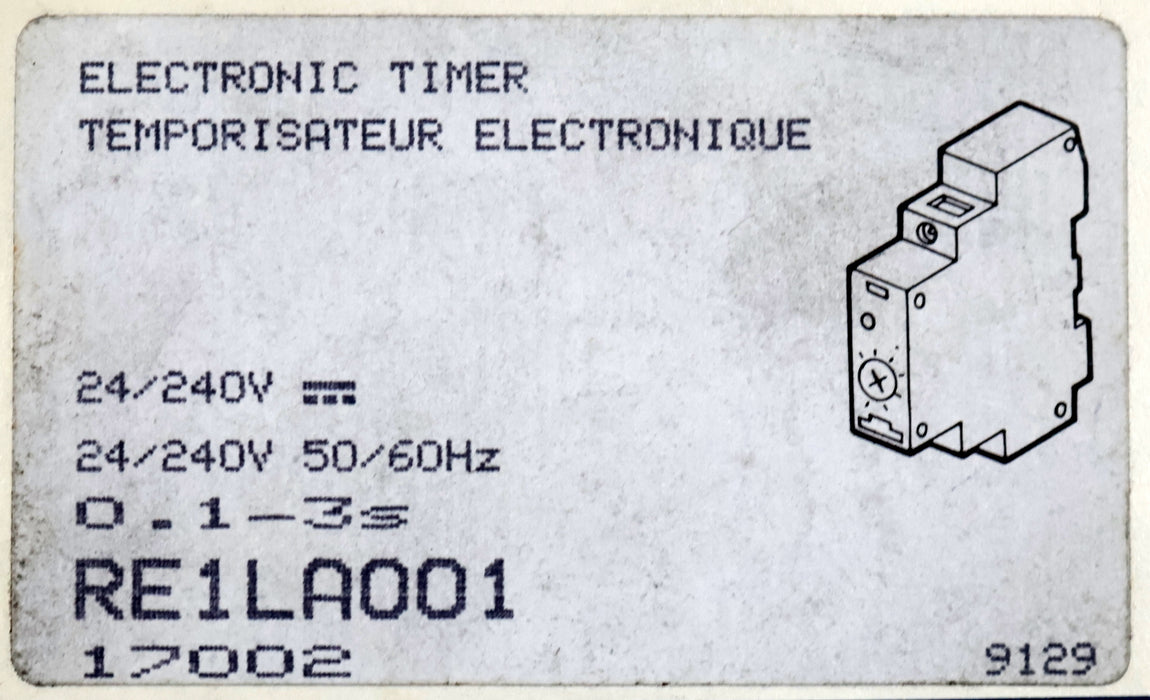 Bild des Artikels TELEMECANIQUE-Zeitrelais-RE1LA001-17002-24/240VDC-50/60Hz-0,1-3s