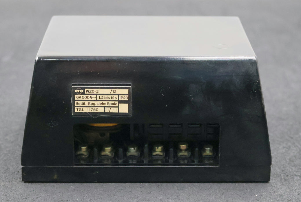 Bild des Artikels DDR-EAW-Zeitrelais-WZ5-2-E/12-6A-500VAC-1,2-12s-IP20-Spulenspannung-220VAC-50Hz