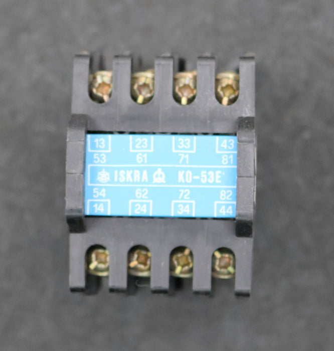 Bild des Artikels ISKRA-Leistungsschütz-K0-53E-Spulenspannung-220V-50Hz-6A-380VAC-4A-500VAC