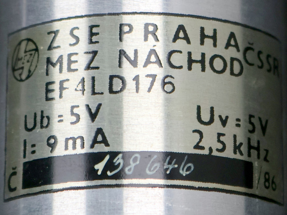 Bild des Artikels MEZ-NACHOD-Tachogenerator-ZSE-EF4LD176-Ub=-5V-Uv=-5V-I=-9mA-2,5kHz-unbenutzt