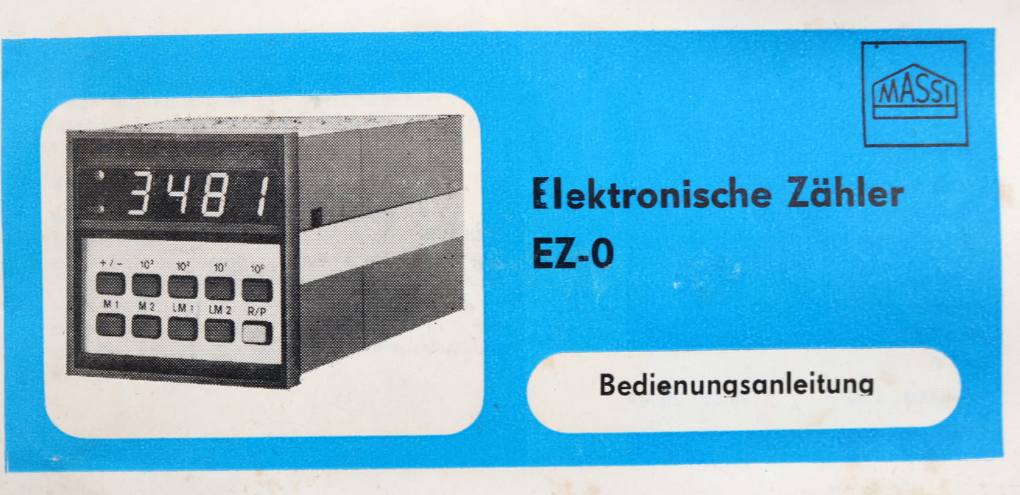 Bild des Artikels VEB-MASSINDUSTRIE-Elektronischer-Zähler-EZ-0-14-01.1222-IP40/IP54-Schutzklasse-2