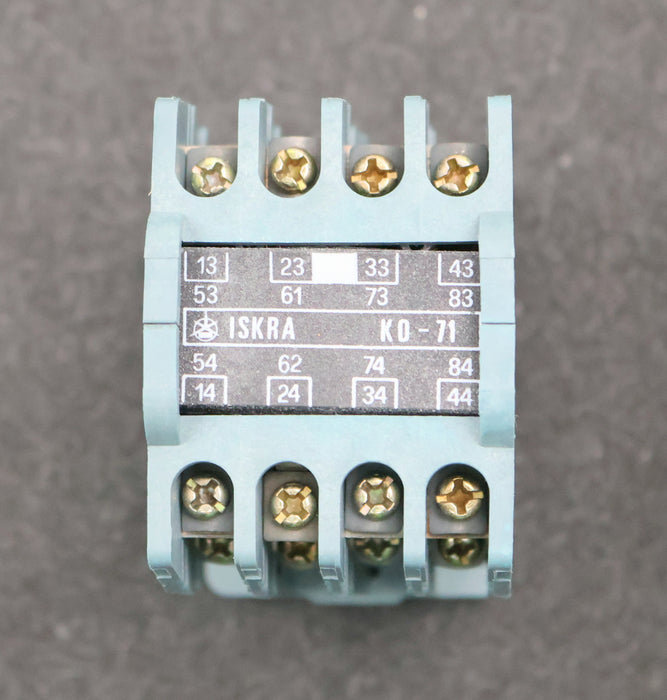 Bild des Artikels ISKRA-Leistungsschütz-K0-71-20a-Spulenspannung-110V-60Hz-6A-380VAC-4A-500VAC