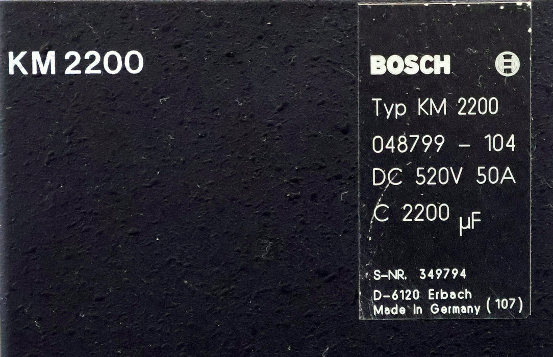 Bild des Artikels BOSCH-Kondensatormodul-KM-2200-Art.Nr.-048799-104-520VDC-50A-C-2200-µF