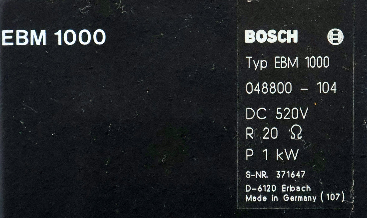 Bild des Artikels BOSCH-Servodyn-EBM-1000-048800-104-520VDC-R-=-20-Ohm-P-=-1kW-gebraucht