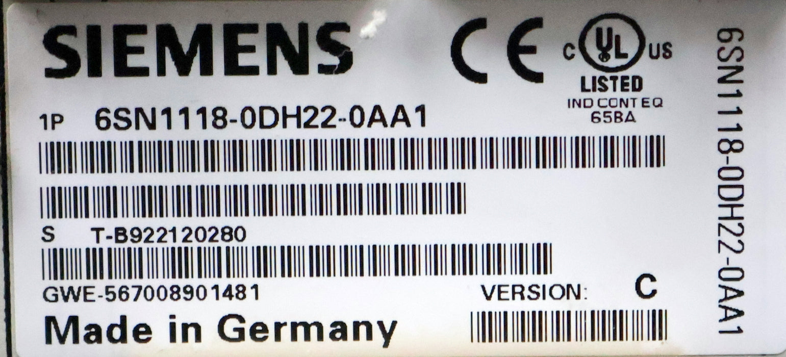 Bild des Artikels SIEMENS-Regeleinschub-6SN1118-0DH22-0AA1-Version-C-gebraucht