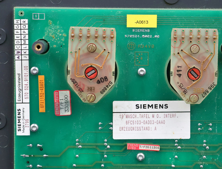 Bild des Artikels SIEMENS-19''-Maschienensteuertafel-M-ohne-Interf.-6FC5103-0AD03-0AA0-E-Stand-A