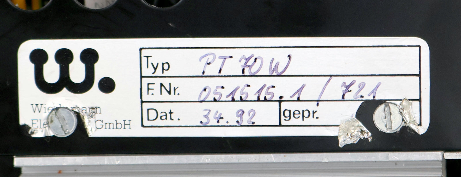 Bild des Artikels PFAUTER-WIEDEMANN-Doppelnetzteil-2498219.0-Artikeltyp-PT70W-used