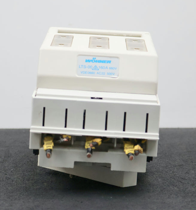 Bild des Artikels WÖHNER-Lasttrennschalter-LTS-00-160A-660V-AC22-500V-gebraucht