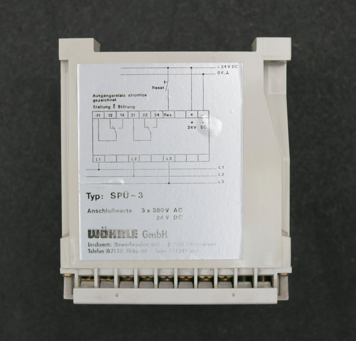 Bild des Artikels WÖHRLE-Spannungsüberwachung-SPÜ-3-3x-380VAC-24VDC-gebraucht