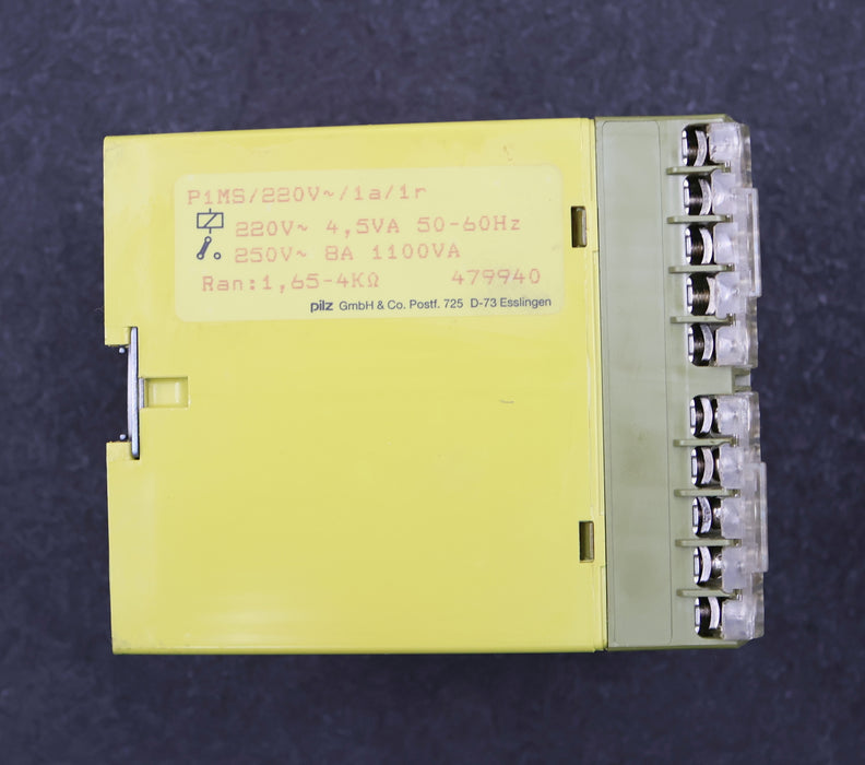 Bild des Artikels PILZ-Sicherheitsrelais-P1MS/220VAC/1a/1r-ID-No.:-479940-220VAC-4,5VA-40-60Hz