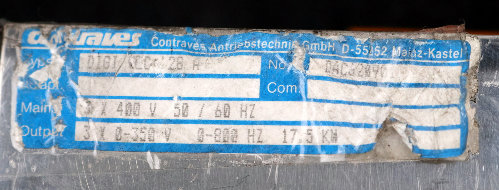 Bild des Artikels CONTRAVES-!-overhauled-and-tested-!-DIGI-VEC-28A-DAC620901-3x-400V-50/60Hz