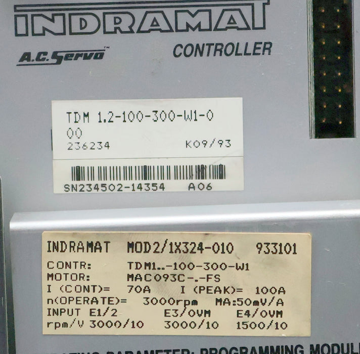 Bild des Artikels INDRAMAT-!-overhauled-and-tested-!-AC-Servo-Controller-TDM-1.2-100-300-W1-0