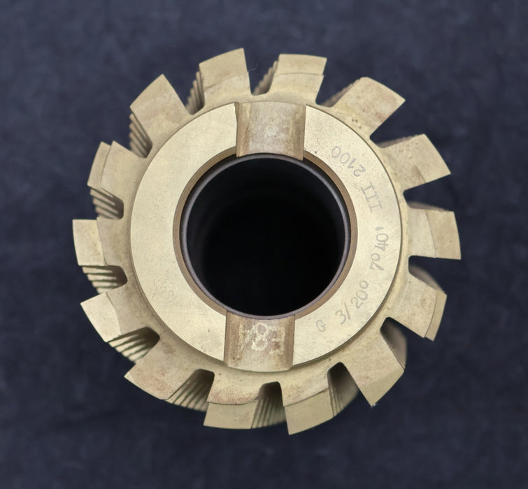Bild des Artikels PWS-Zahnrad-Wälzfräser-gear-hob-m=-3mm-20°-EGW-Ø100x128xØ40mm-BPIII