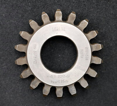 LORENZ Scheibenschneidrad gear shaper m=5,5mm EGW 20° Z=18 hkw 1,25m