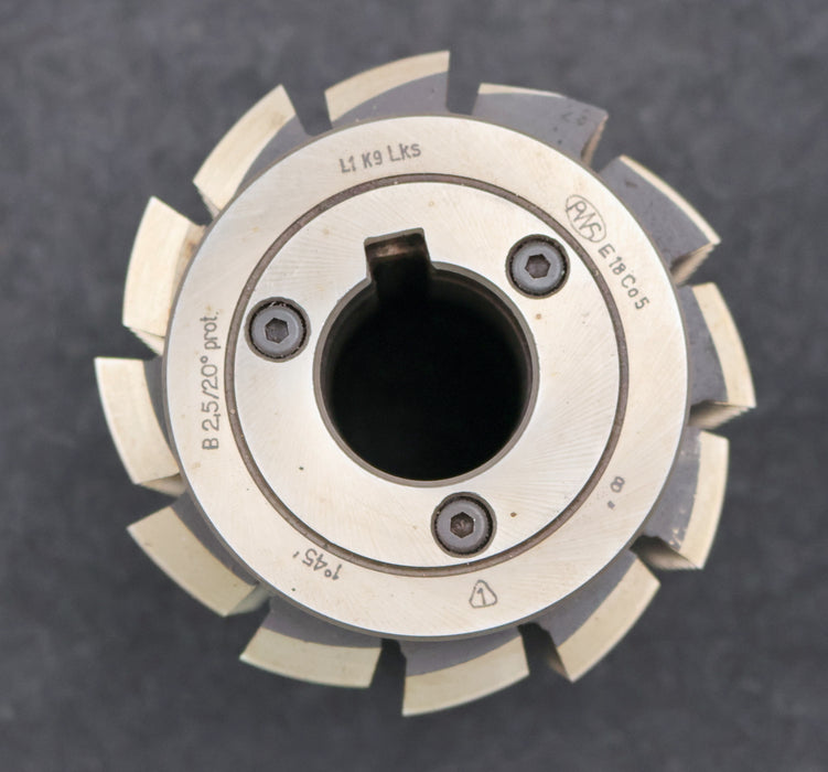 Bild des Artikels PWS-Zahnrad-Wälzfräser-gear-hob-m=-2,5mm-20°-EGW-Ø90x96xØ27mm-mit-LKN