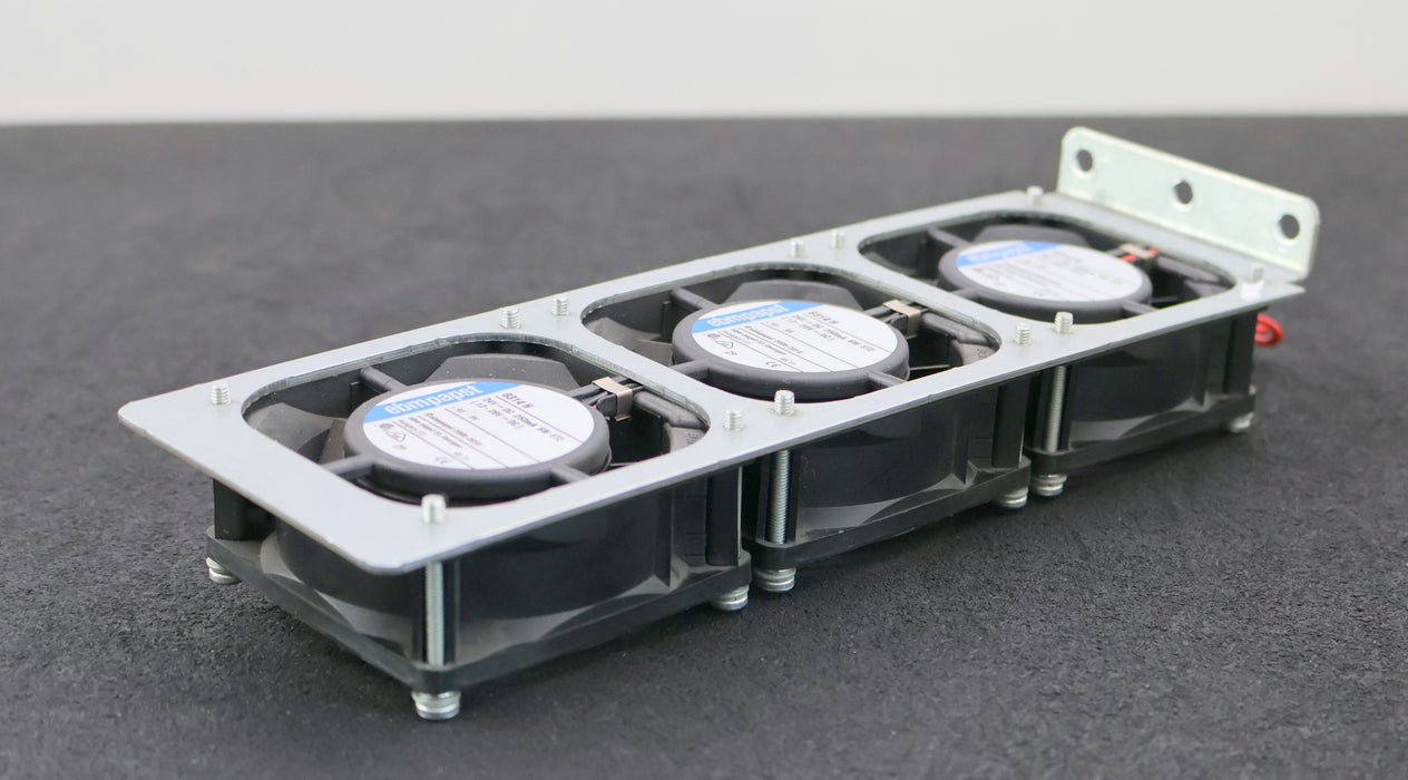 Bild des Artikels EBMPAPST-3x-Lüfter-auf-einer-Stahlschiene-Typ-8314-H-24VDC-250mA-6W