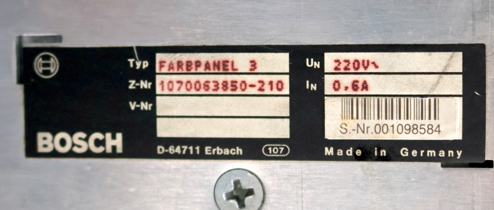 Bild des Artikels BOSCH-!-overhauled-and-tested-!-Farbpanel-3-Art.Nr.-1070063850-210-gebraucht