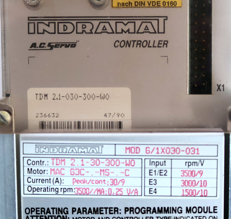 Bild des Artikels INDRAMAT-!-overhauled-and-tested-!-AC-Servo-Controller-TDM-2.1-030-300-W0