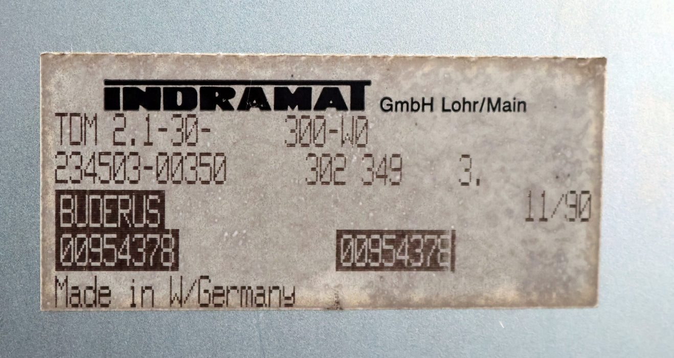 Bild des Artikels INDRAMAT-!-overhauled-and-tested-!-AC-Servo-Controller-TDM-2.1-030-300-W0