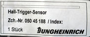 Bild des Artikels JUNGHEINRICH-Hall-Trigger-Sensor-Zch.-Nr.-050-45-188-unbenutzt-in-OVP