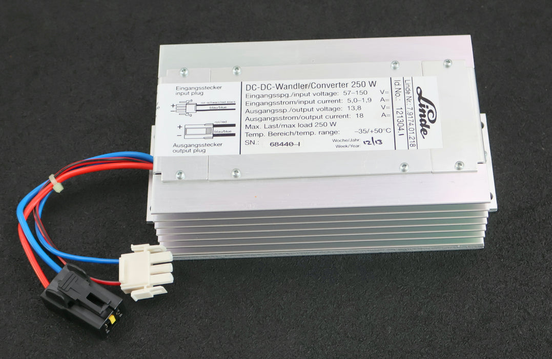 Bild des Artikels LINDE-DC/DC-Wandler-250W-Id.No.-121304-7917401218-57-150V-5,0-1,9A-13,8V-18A