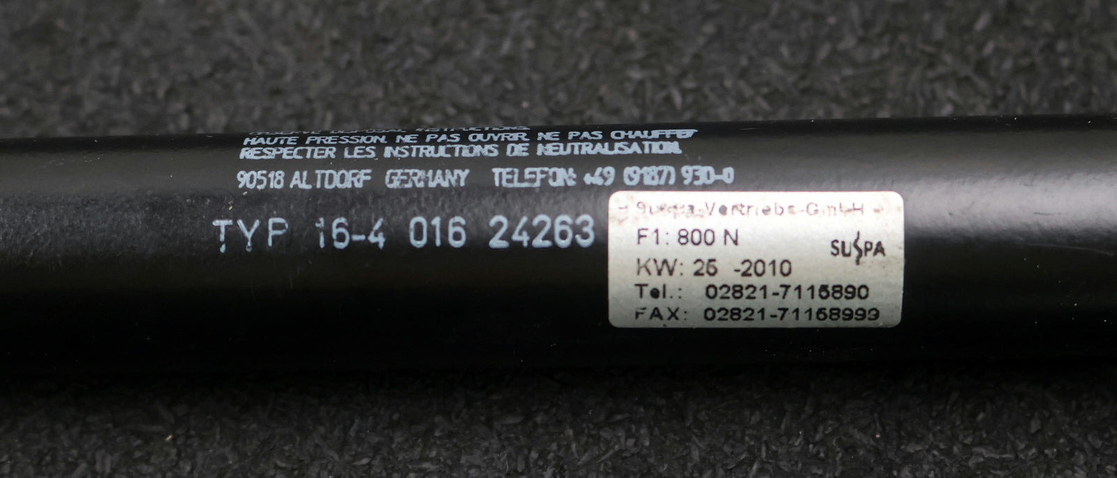 Bild des Artikels SUSPA-LIFTLINE-Gasdruckfeder-Typ-16-4-Best.Nr.-01624263-Länge-41cm