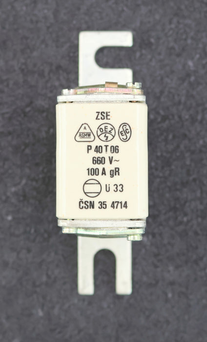 Bild des Artikels ZSE-Sicherungseinsatz-fuse-link-P40T06-660VAC-100A-Betriebsklasse-gR-unbenutzt