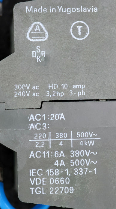 Bild des Artikels ISKRA-Leistungsschütz-K0-62EG-20A-Spulenspannung-24VDC-6A-380VAC-4A-500VAC