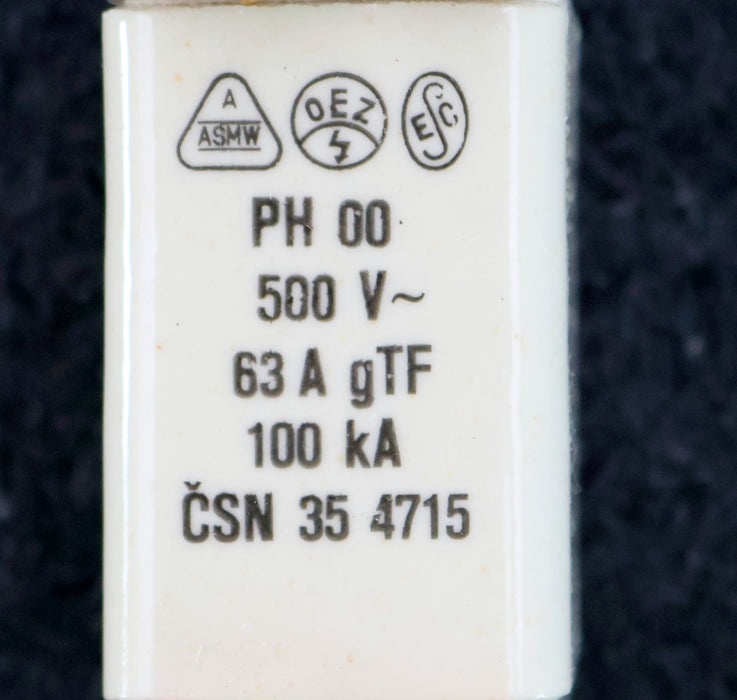 Bild des Artikels ZSE-5x-Sicherungseinsatz-fuse-link-PH00-500VAC-63A-Betriebsklasse-gTF-unbenutzt