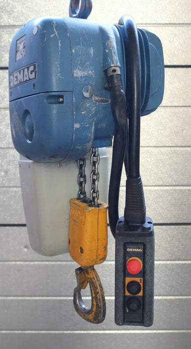 Bild des Artikels DEMAG-Elektrokettenzug-Typ-PK5N-F-Tragfähigkeit:-1t-Haupthub-5m/min---überprüft