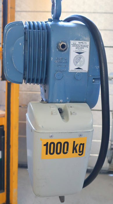 Bild des Artikels DEMAG-Elektrokettenzug-Typ-PK5N-F-Tragfähigkeit:-1t-Haupthub-5m/min---überprüft