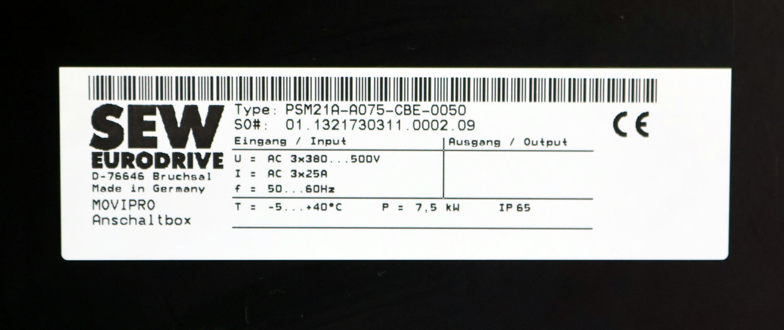 Bild des Artikels SEW-MOVIPRO-ADC-Feldumrichter-PHC21A-A040M1-11G0-mit-MOVIPRO-Anschaltbox