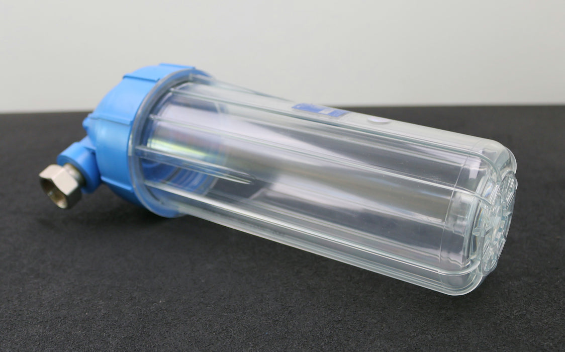 Bild des Artikels AQUAFILTER-Filtergehäuse-Länge-10''-klare-Filtertasse-blauer-Filterkopf