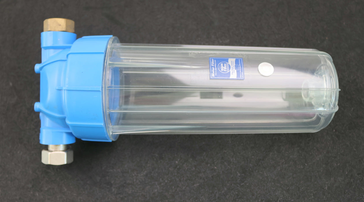 Bild des Artikels AQUAFILTER-Filtergehäuse-Länge-10''-klare-Filtertasse-blauer-Filterkopf