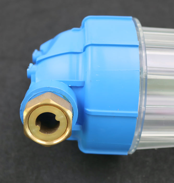 Bild des Artikels AQUAFILTER-Filtergehäuse-Länge-10''-klare-Filtertasse-blauer-Filterkopf