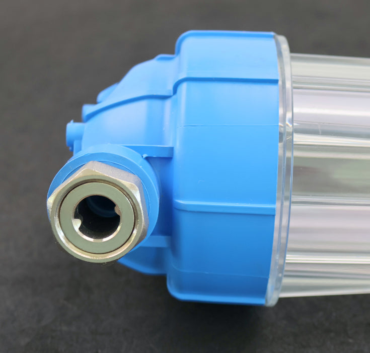 Bild des Artikels AQUAFILTER-Filtergehäuse-Länge-10''-klare-Filtertasse-blauer-Filterkopf