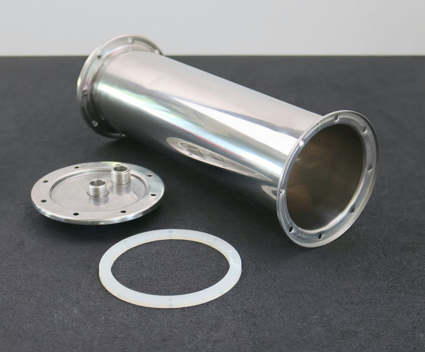 Bild des Artikels Edelstahl-Druckrohr-für-Umkehrosmose-Gesamtmaße-375xØ135mm-RohrØ-100mm-(4'')