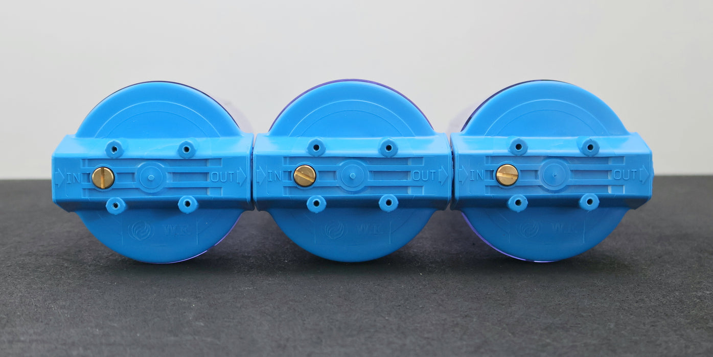 Bild des Artikels 3-fach-Wasseriltergehäuse-Größe-10"-Anschlüsse-1/2"-Tassen-klar