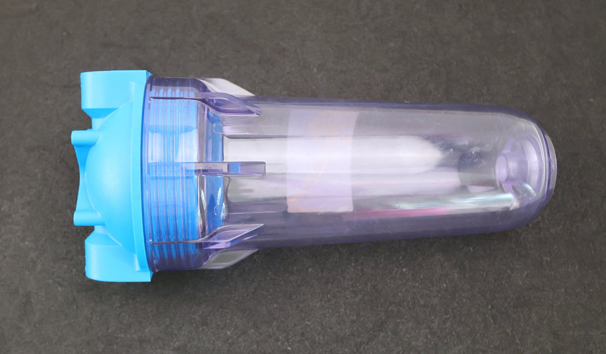 Bild des Artikels Filtergehäuse-Länge-10''-Anschlüsse-3/4"-Tasse-klar-unbenutzt