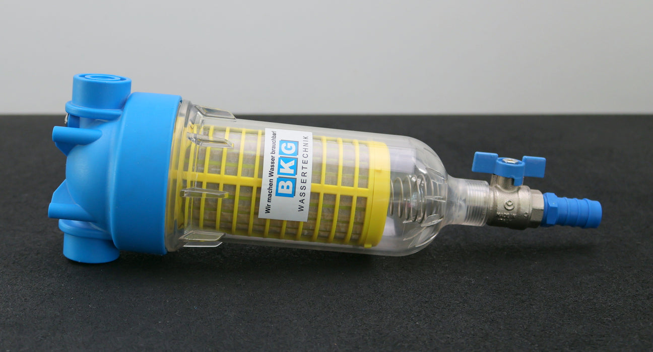 Bild des Artikels BKG-Rückspülfilter-Größe-10"-Anschlüsse-1/4''-transparentes-Filterglas