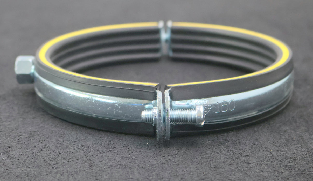 Bild des Artikels MUPRO-2x-Rohrschelle-160-159-164mm-mit-Schaldämmung-unbenutzt-Gewicht-800g