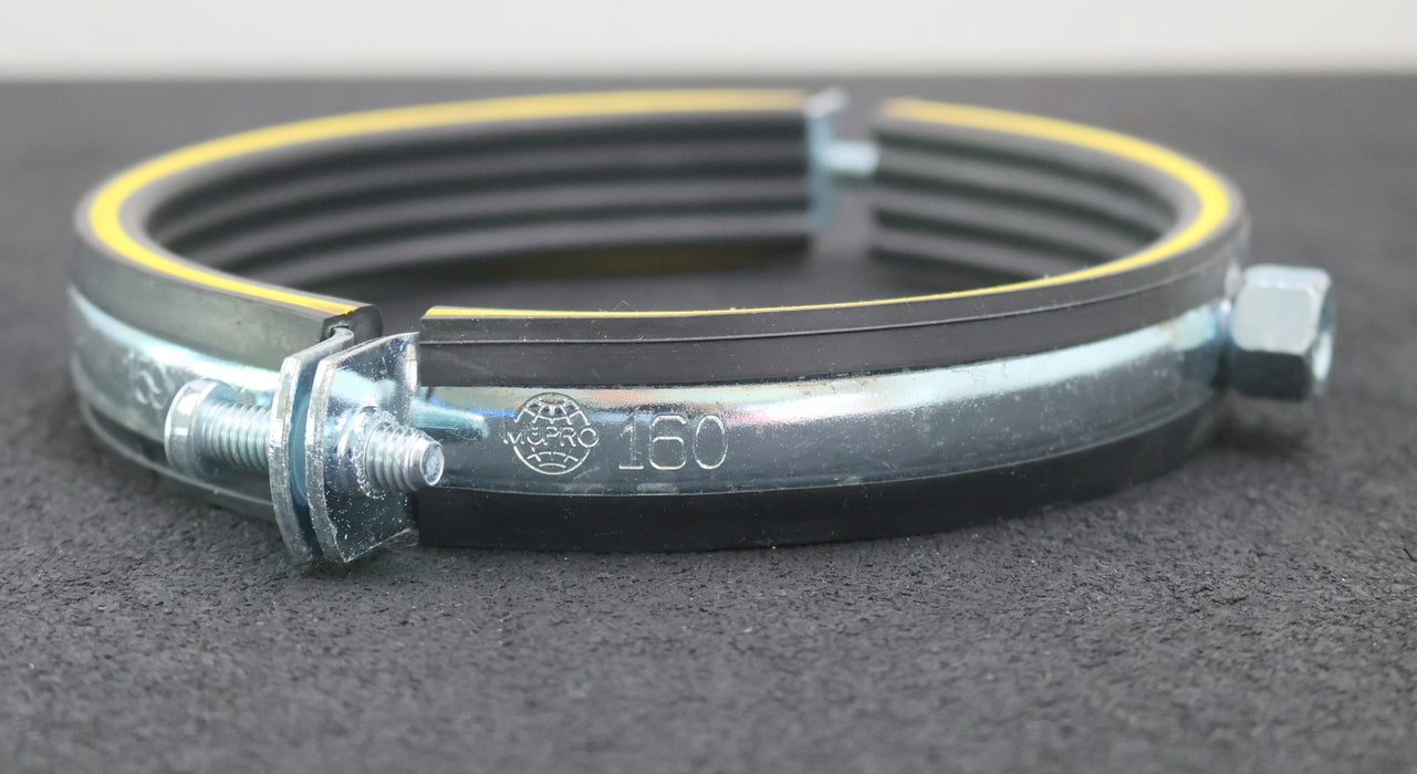 Bild des Artikels MUPRO-2x-Rohrschelle-160-159-164mm-mit-Schaldämmung-unbenutzt-Gewicht-800g