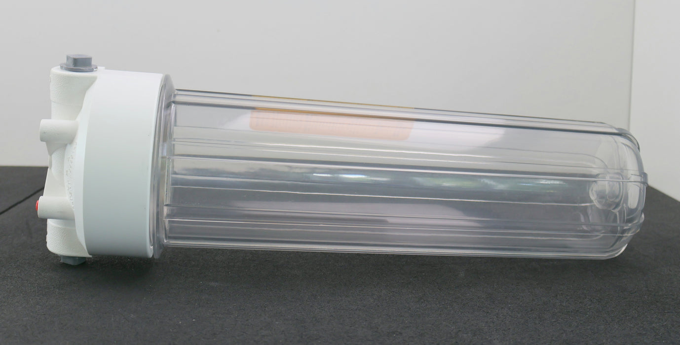 Bild des Artikels Filtergehäuse-Grösse-20''-klare-Filtertasse-Anschlüsse-1''-gebraucht