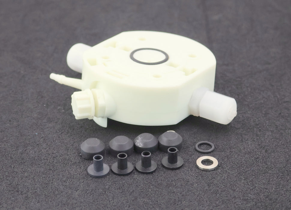 Bild des Artikels Dosierkopf-PP-für-Dosierpumpen-HMS-500884100-mit-Anschlüssen-unbenutzt